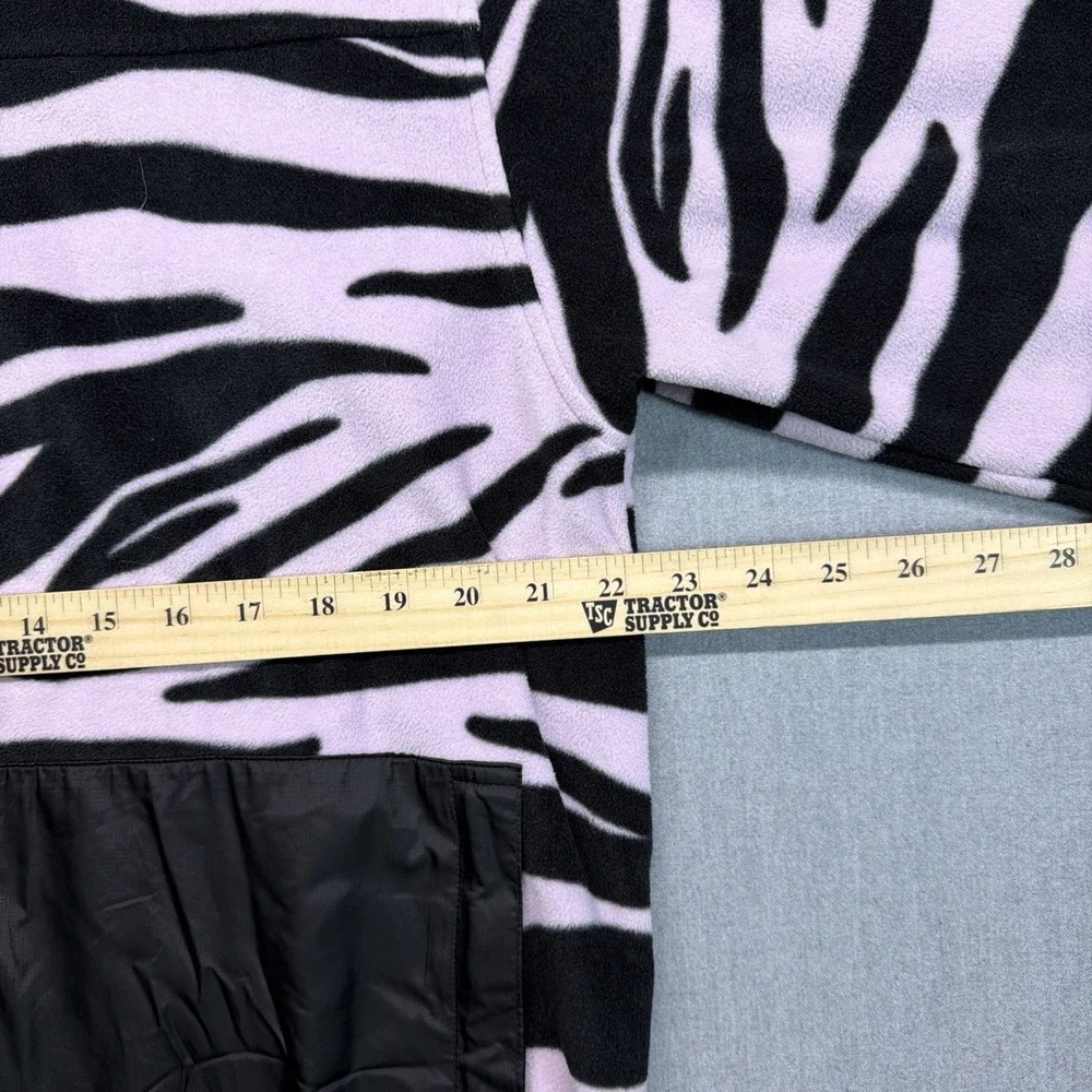 Levi's Skateboarding Zebra Print Fleece Jacket Mens XL Lavender Frost Full Zip - Picture 4 of 4